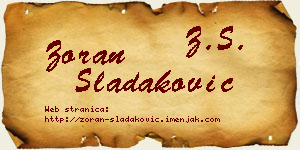Zoran Sladaković vizit kartica